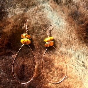 One Statement African Glass Bead Earrings